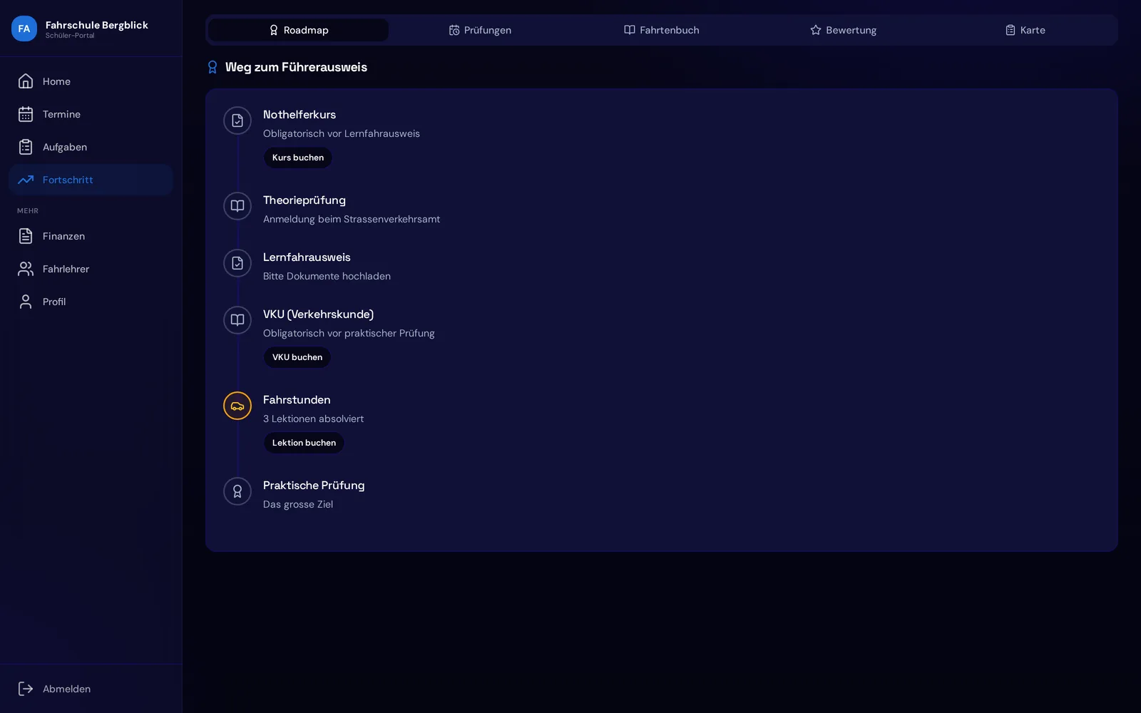 Schülerportal am Computer